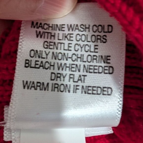 Croft & Barrow Quilted Ribbed Sweater Womens Size XL Red Cotton Knit Full Zip - Picture 7 of 11